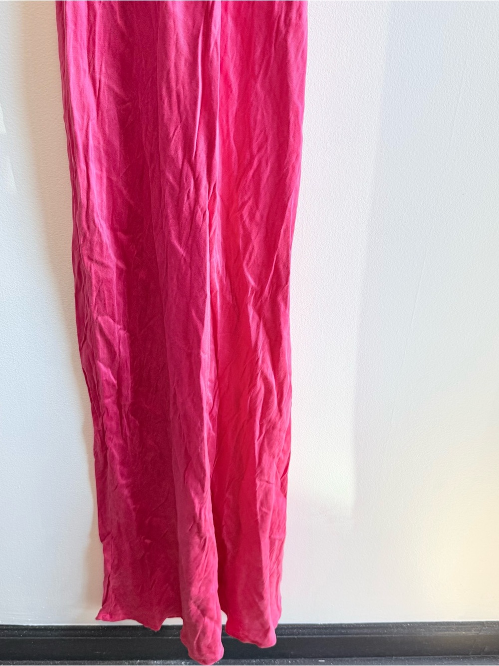 VRG Girl Meet Me On The Dance Floor Bias Cut Slip Maxi Dress Small Pink Red - Picture 4 of 15